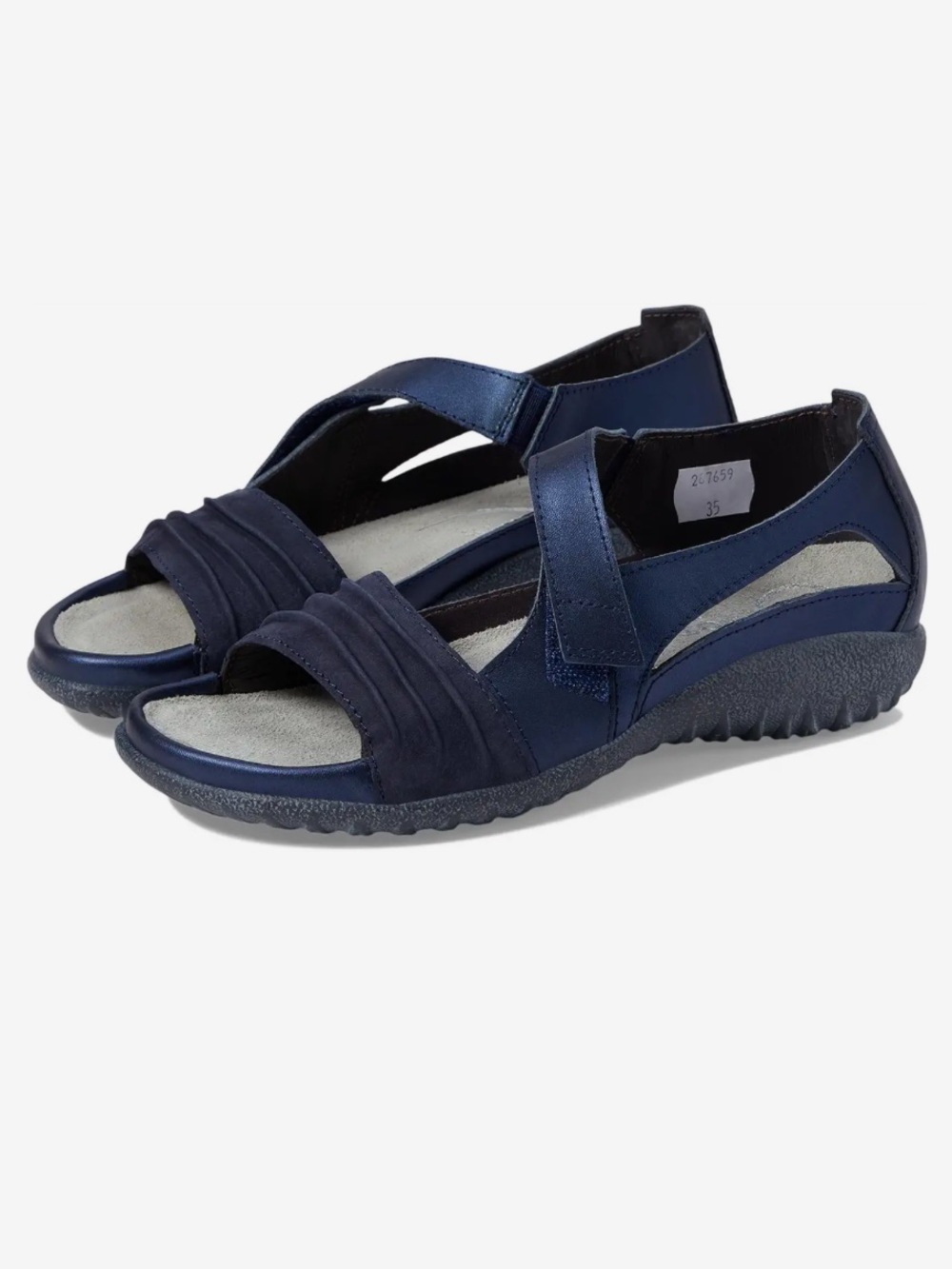 NAOT Papaki Sandal Leather Blue Size 40/US 9 Comfort